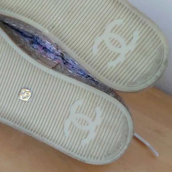 Chanel espadrilles lace-up shoes tweed - Picture 15 of 17